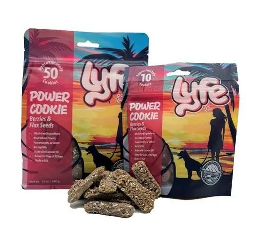 2.3oz OC Raw Lyfe Power Cookie Berries & Flax - Treats